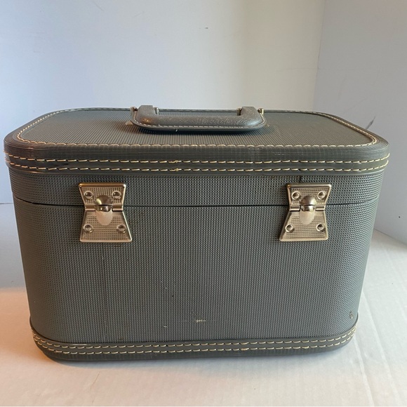 Vintage Starway Grey Hard Suitcase Luggage - Picture 6 of 7